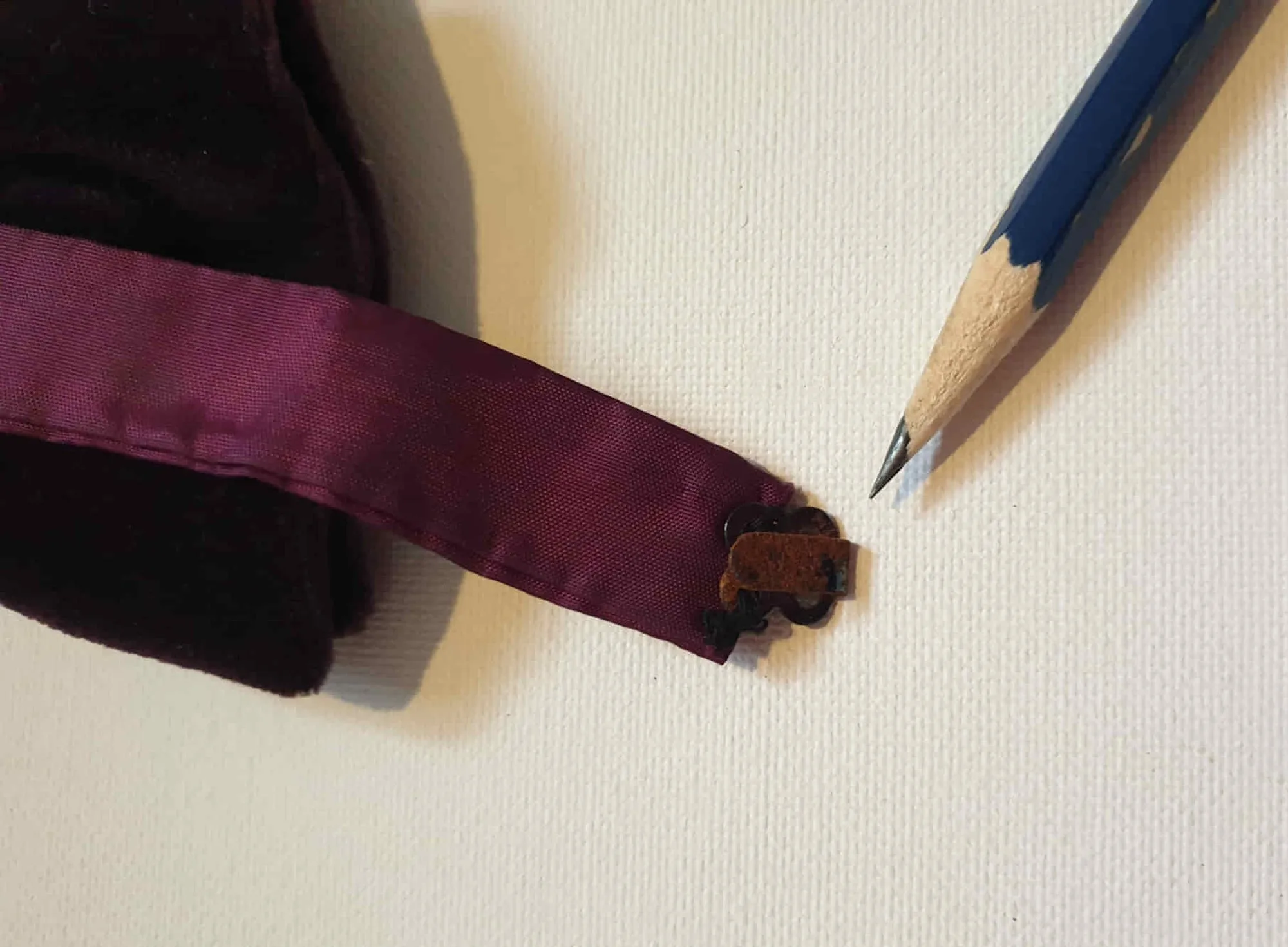 1970s Purple, Wine Colored Velvet Bow Tie