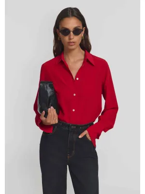 Antidote Silk Shirt - Flamenco Red