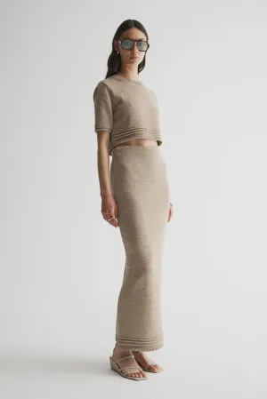 Arnu Knit Skirt - Taupe