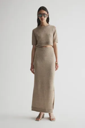 Arnu Knit Top - Taupe