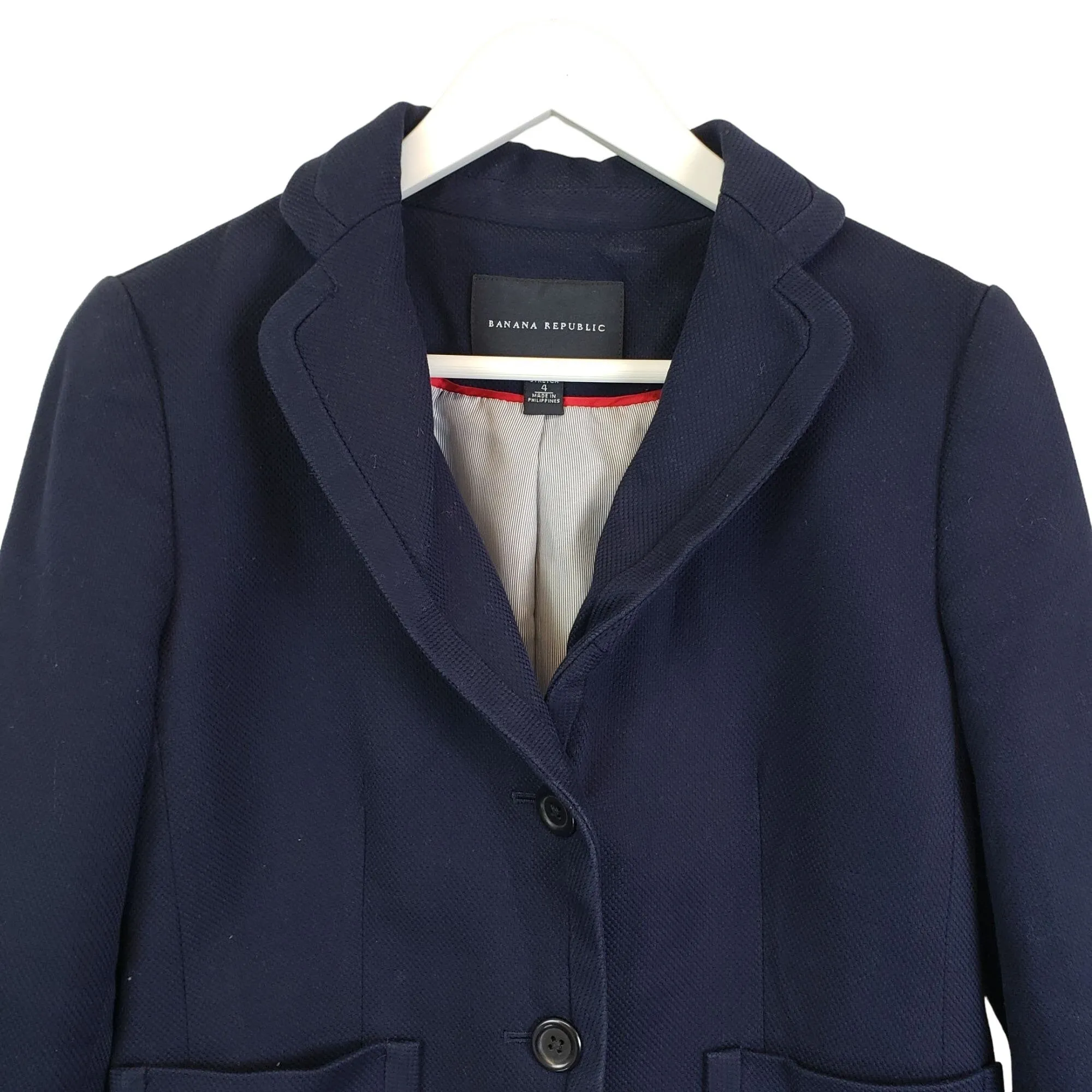 Banana Republic Woven Two Button Blazer Jacket Size 4