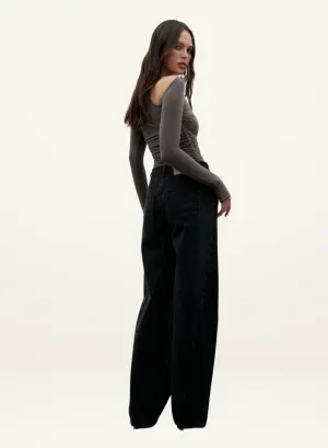 Bayse Brooklyn Barrel Jean in BLACK
