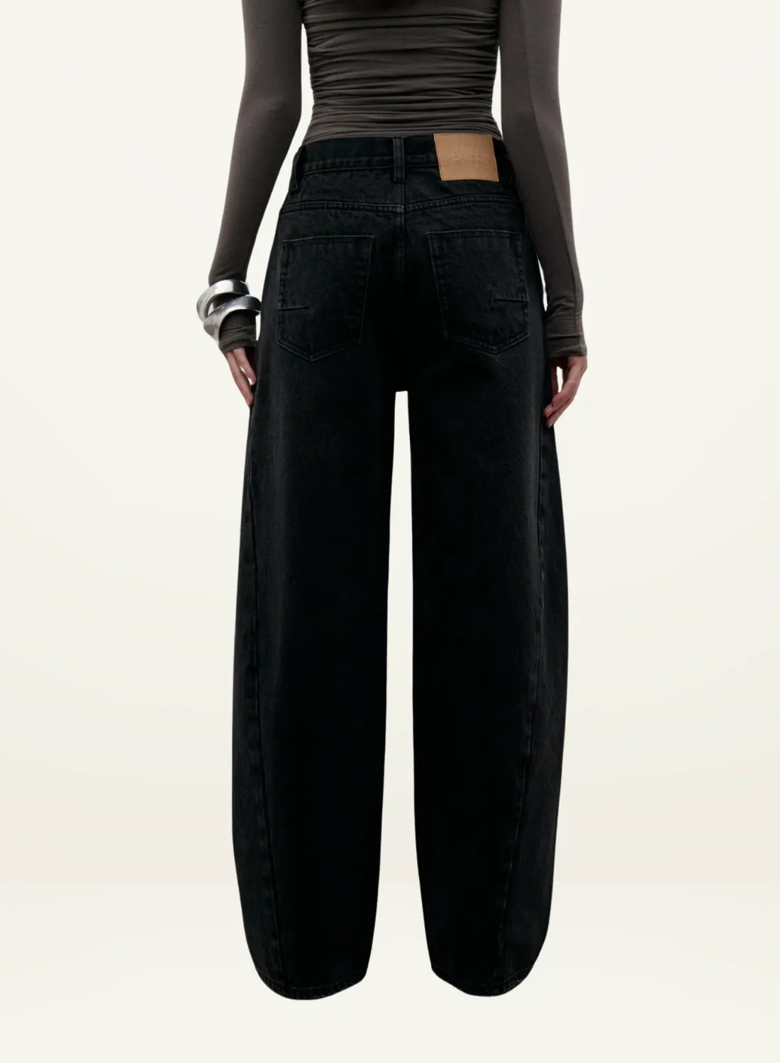 Bayse Brooklyn Barrel Jean in BLACK