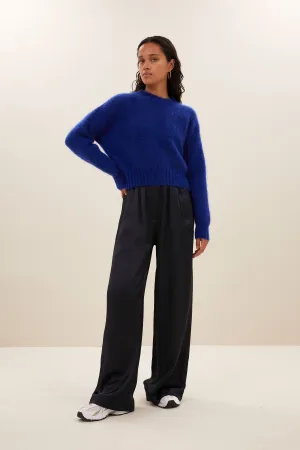 benji satin pants | midnight