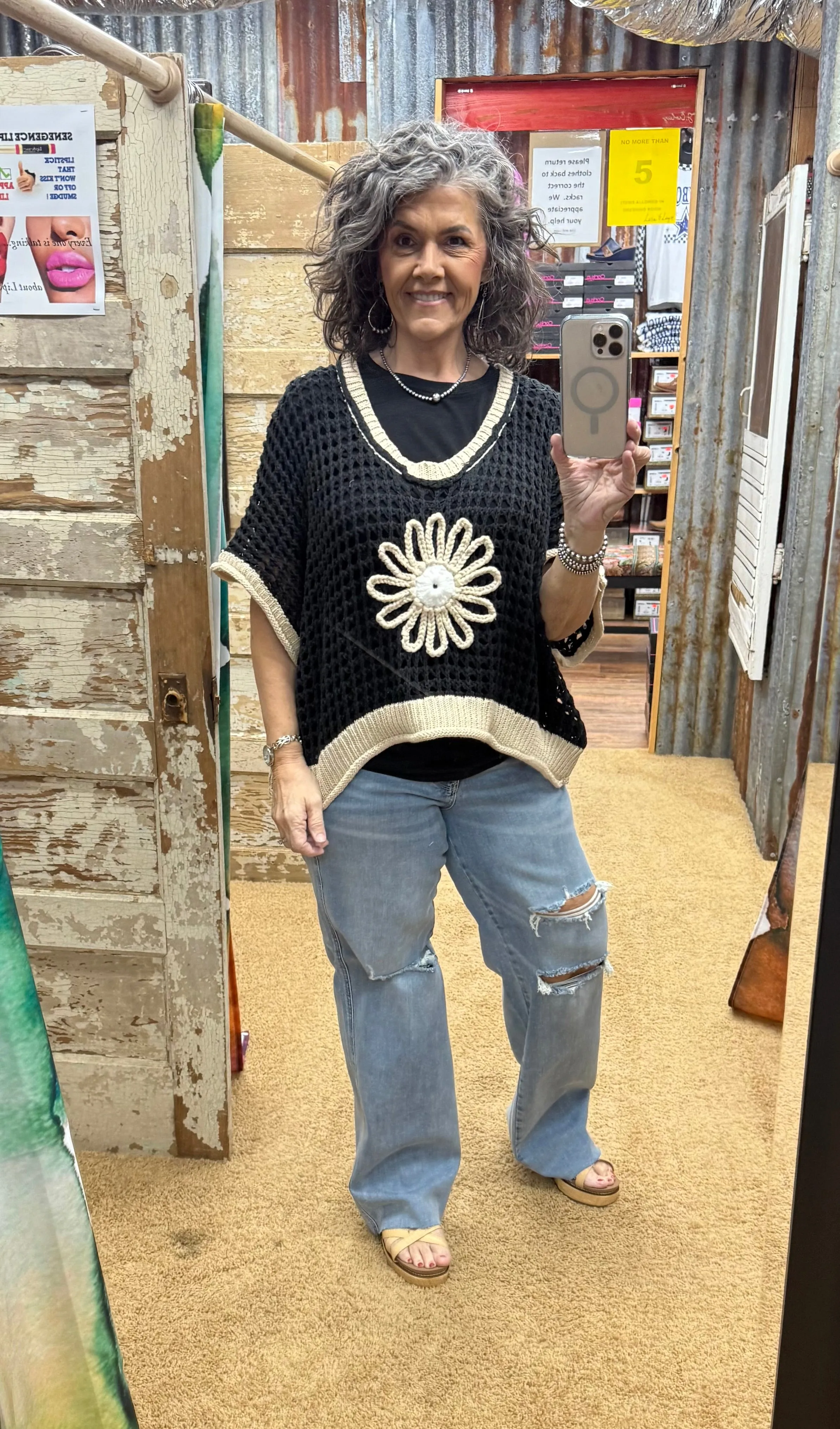 Black & Beige Sweater