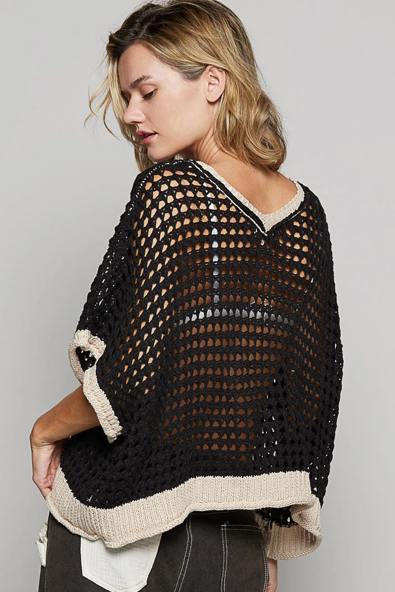 Black & Beige Sweater