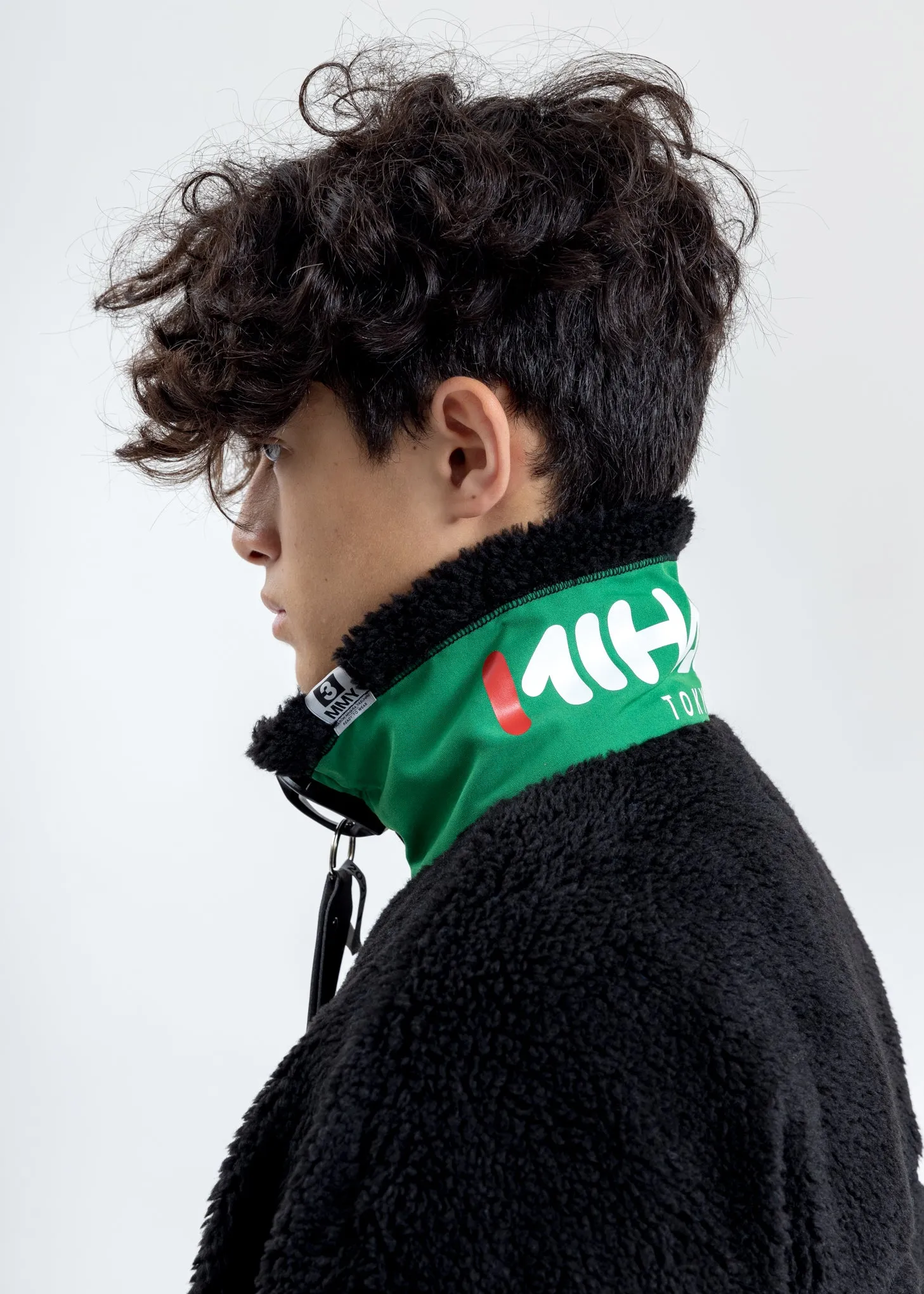 Black Enlarged Zip Pullover