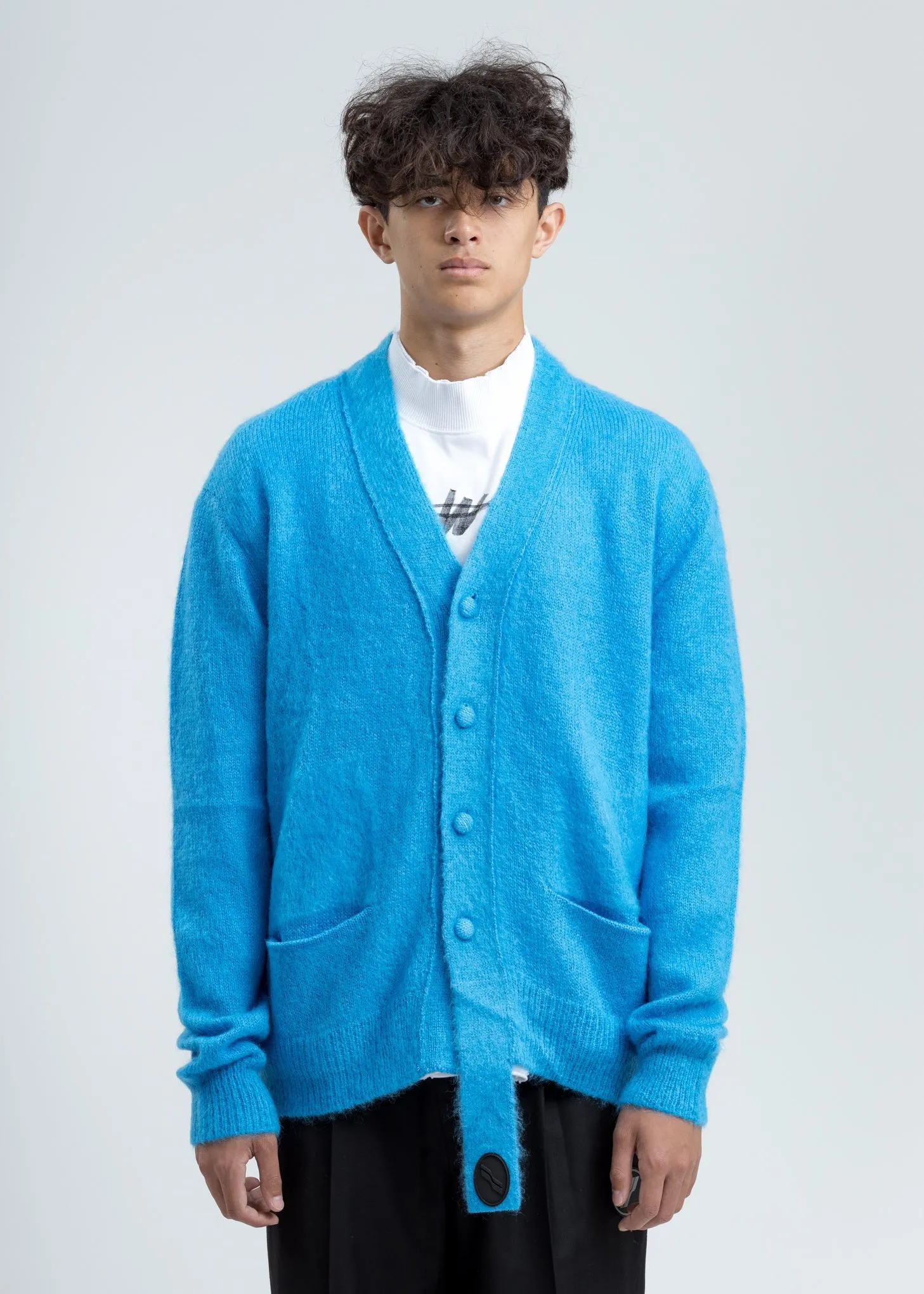 Blue Mohair Cardigan