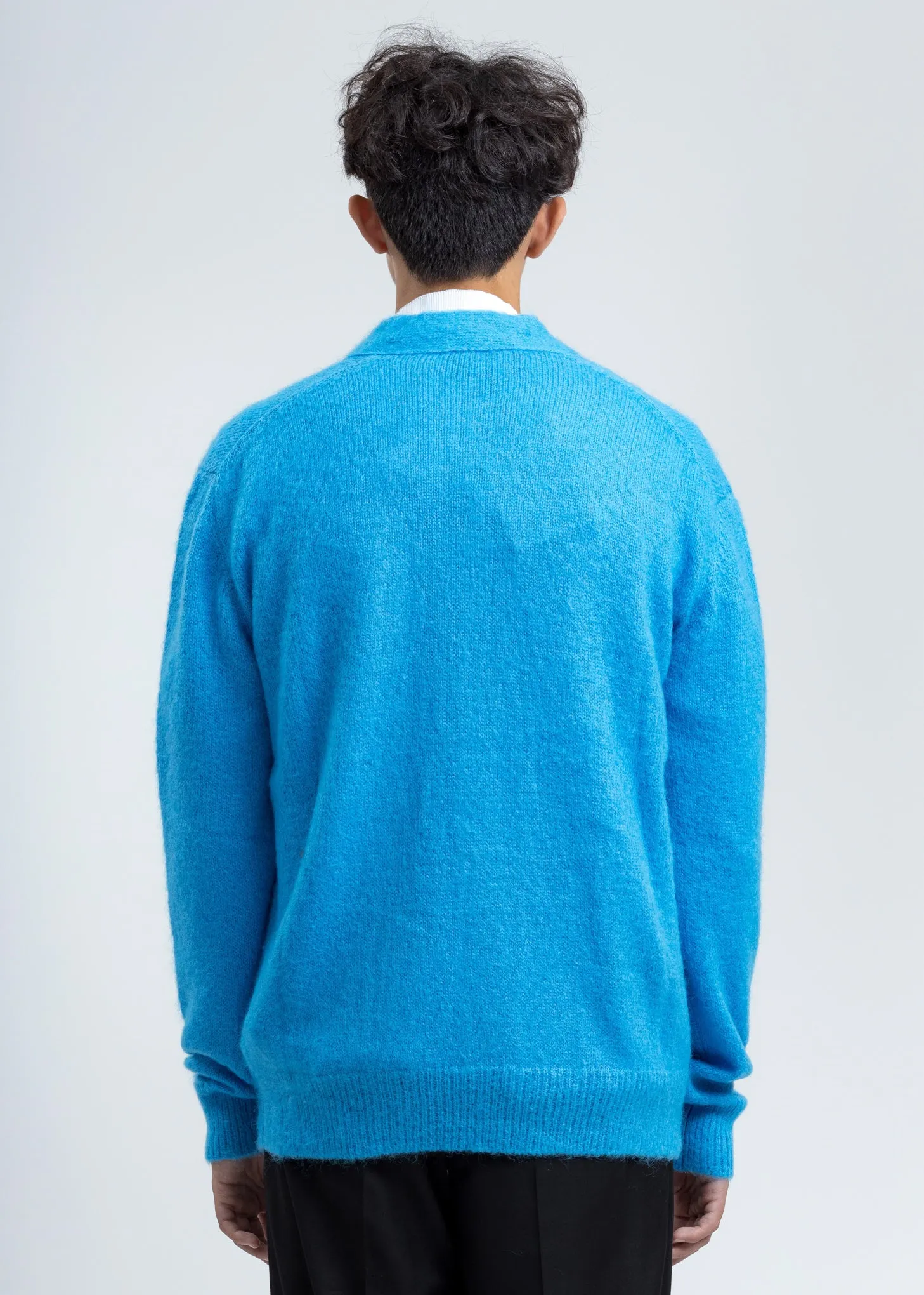 Blue Mohair Cardigan