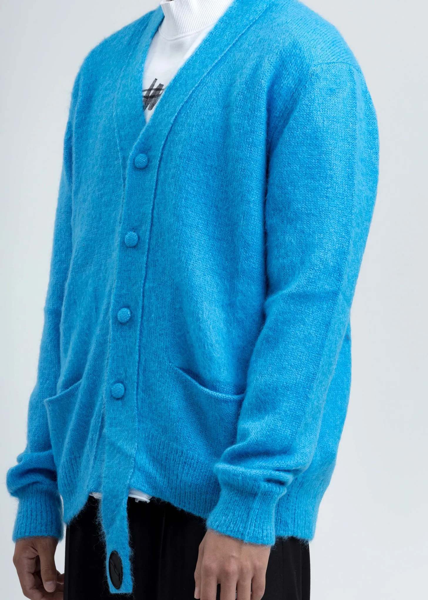 Blue Mohair Cardigan