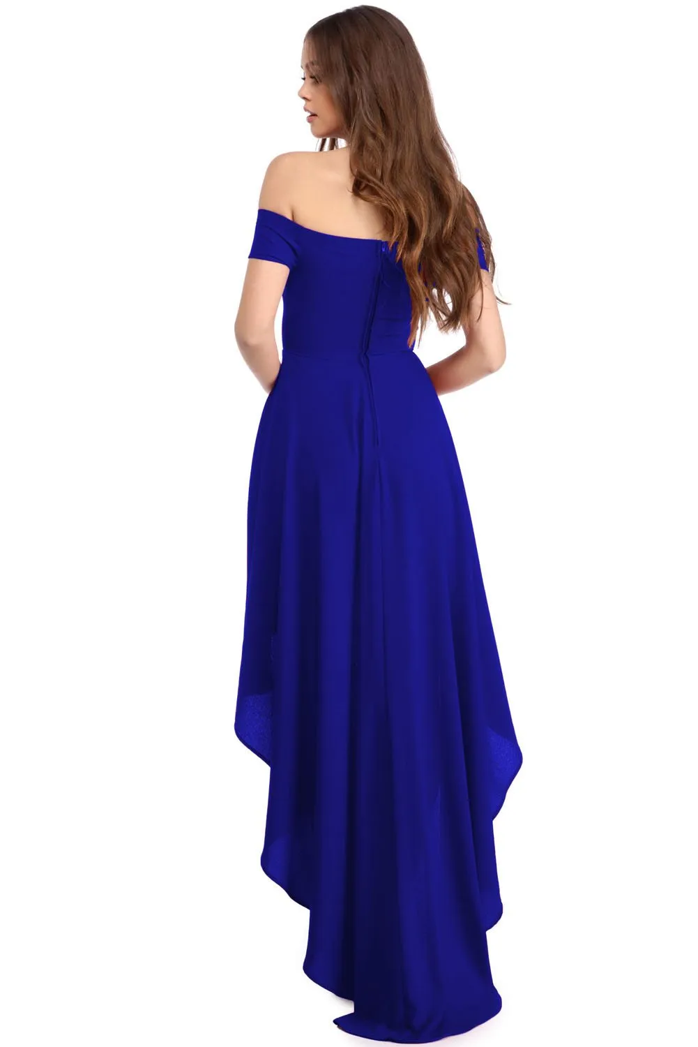 Blue Stylish Asymmetric Dress