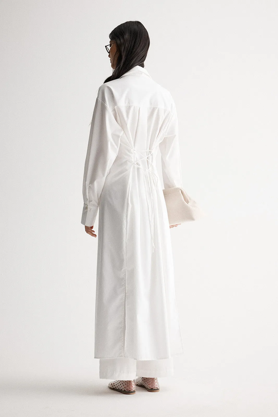 Burleigh Shirt Dress White