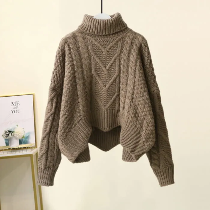 Chic Cable Sweater Wide Leg Pants Set