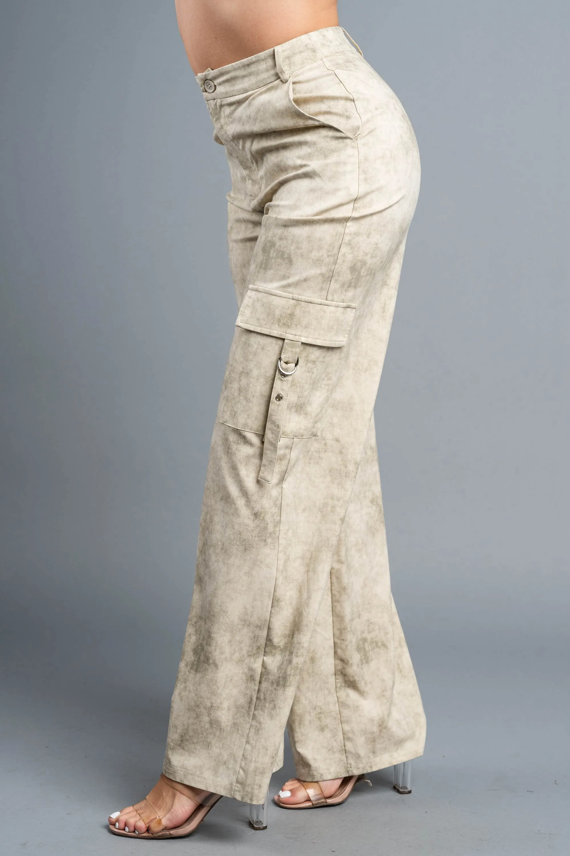 CHIC TWILL WOVEN FULL LENGTH RELAX FIT CARGO PANTS