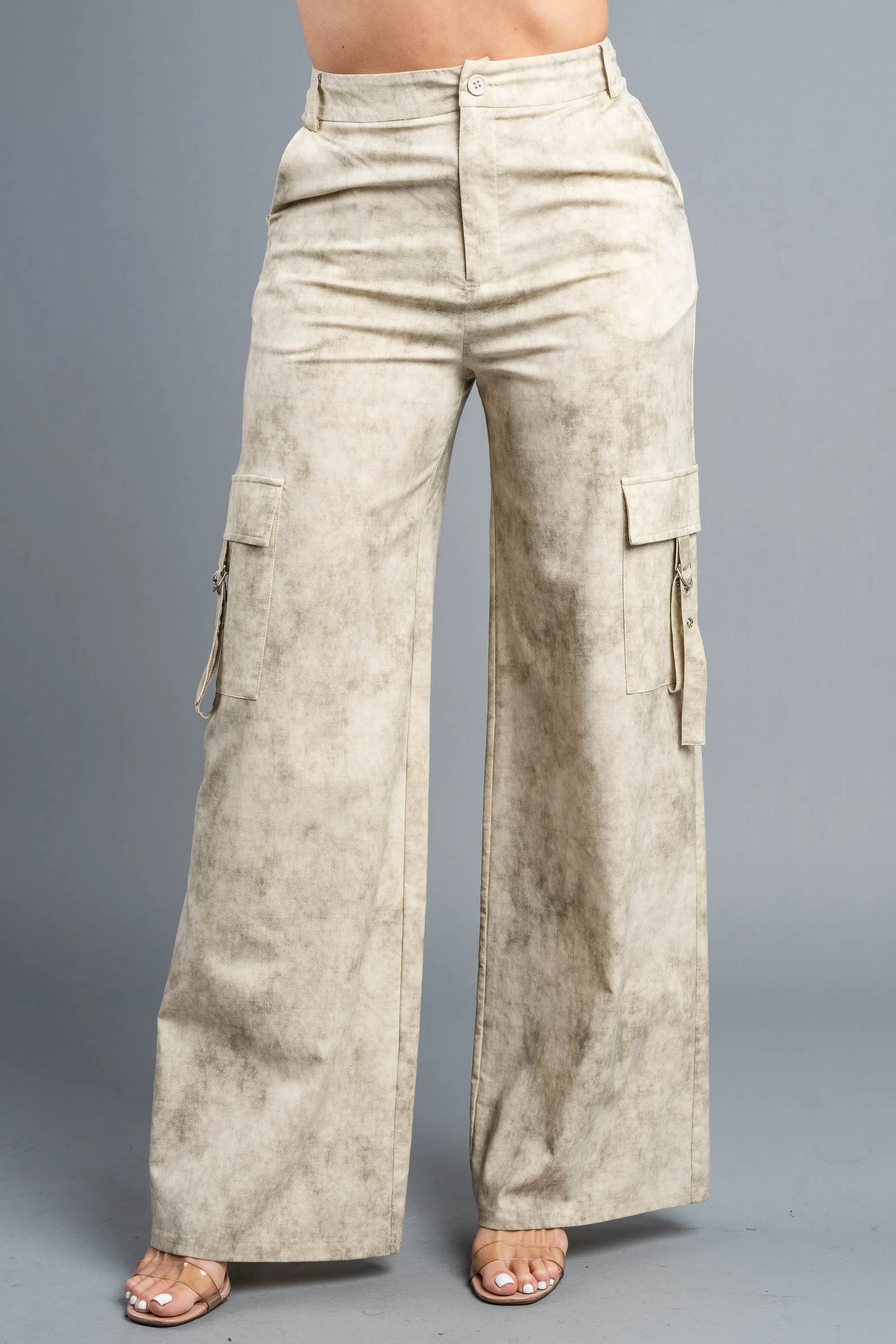 CHIC TWILL WOVEN FULL LENGTH RELAX FIT CARGO PANTS
