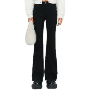 Compass Wild Classic Stretch Flare Jeans In Black