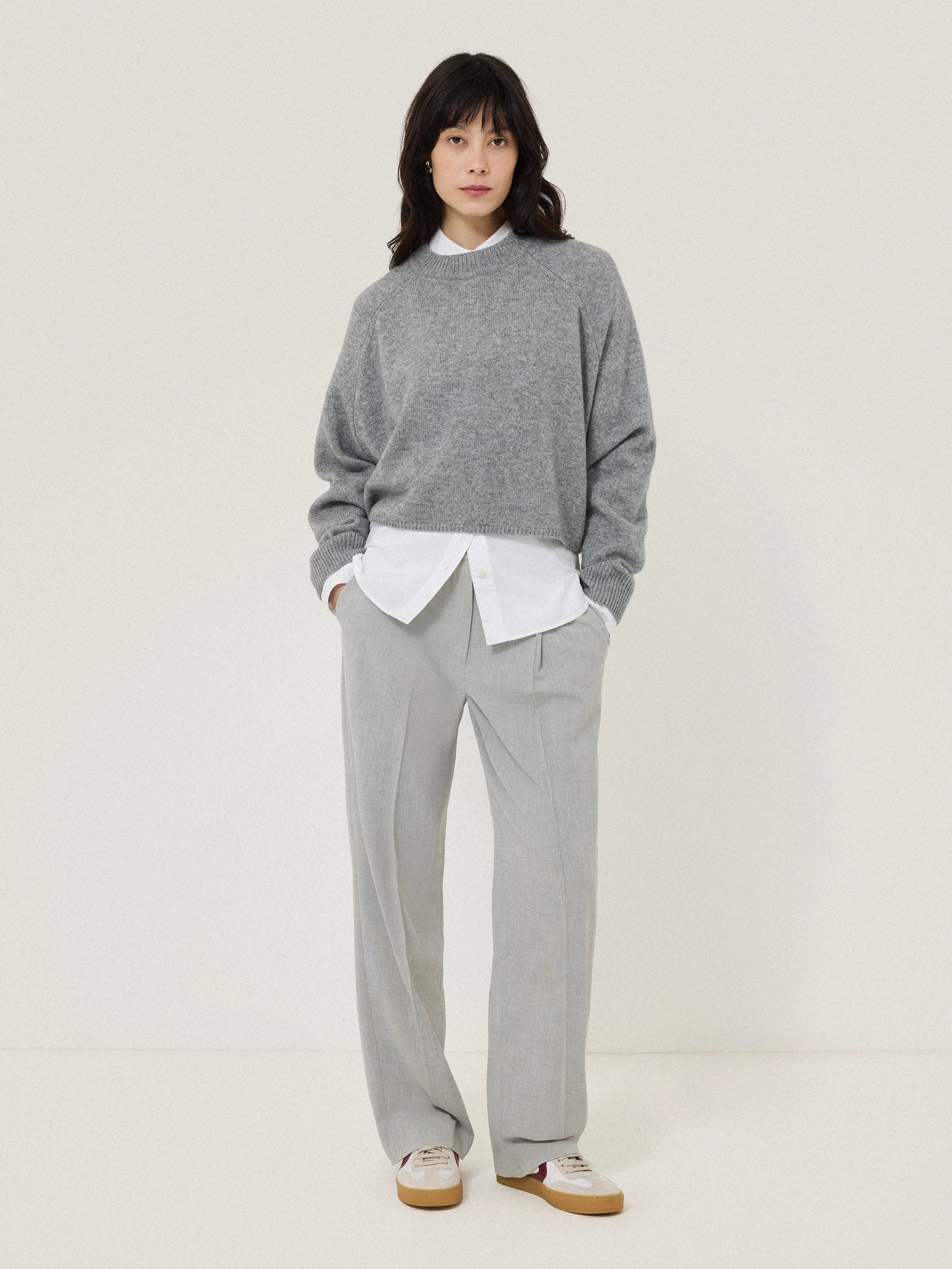 Dexter Crosshatch Trouser | Grey