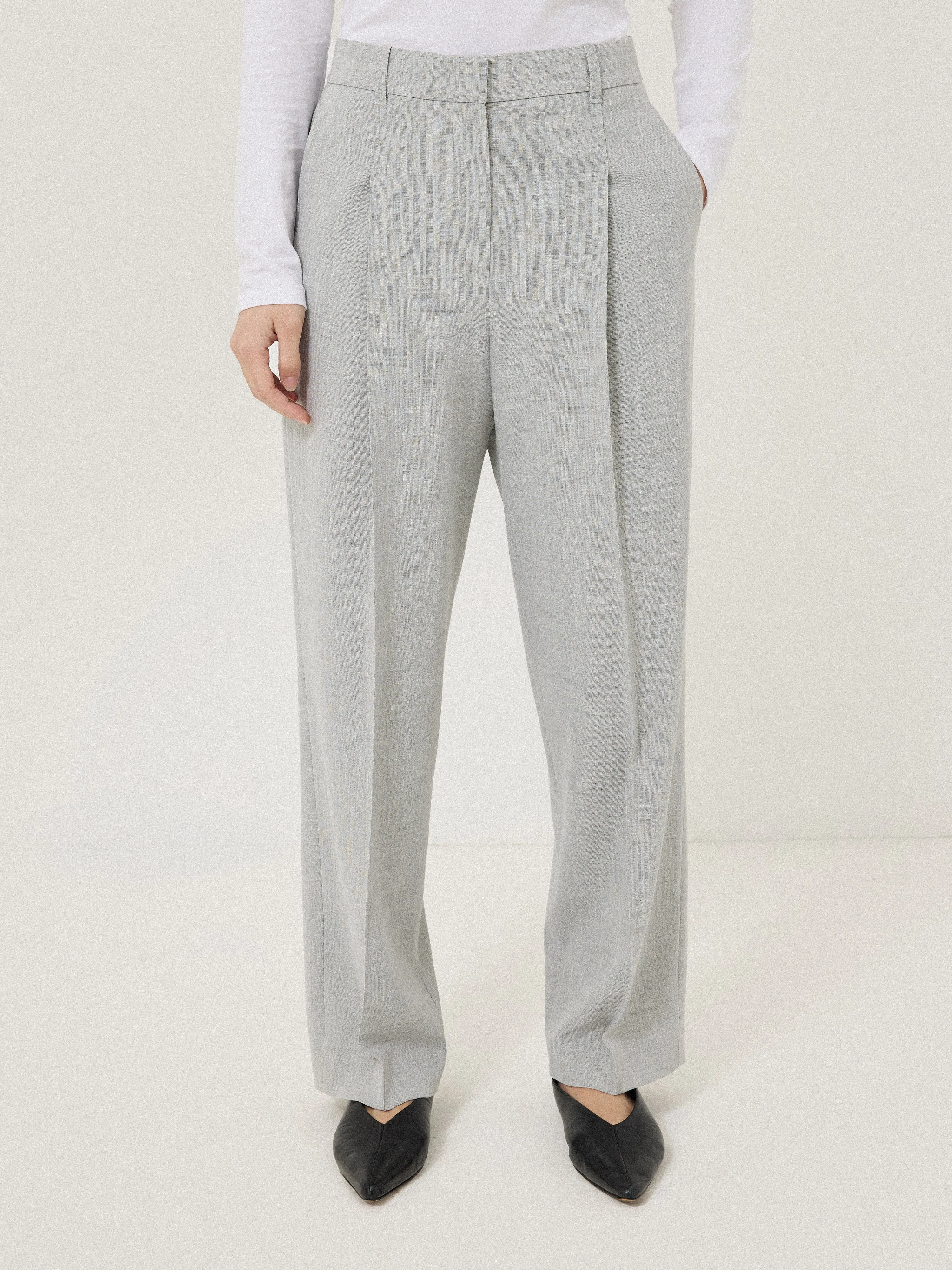 Dexter Crosshatch Trouser | Grey