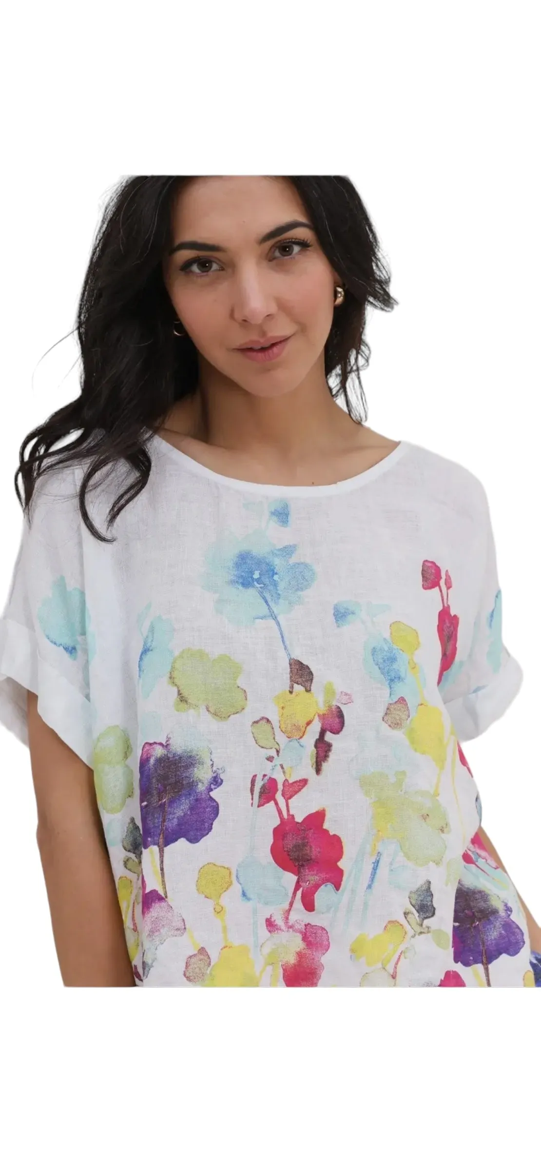 Flora linen top