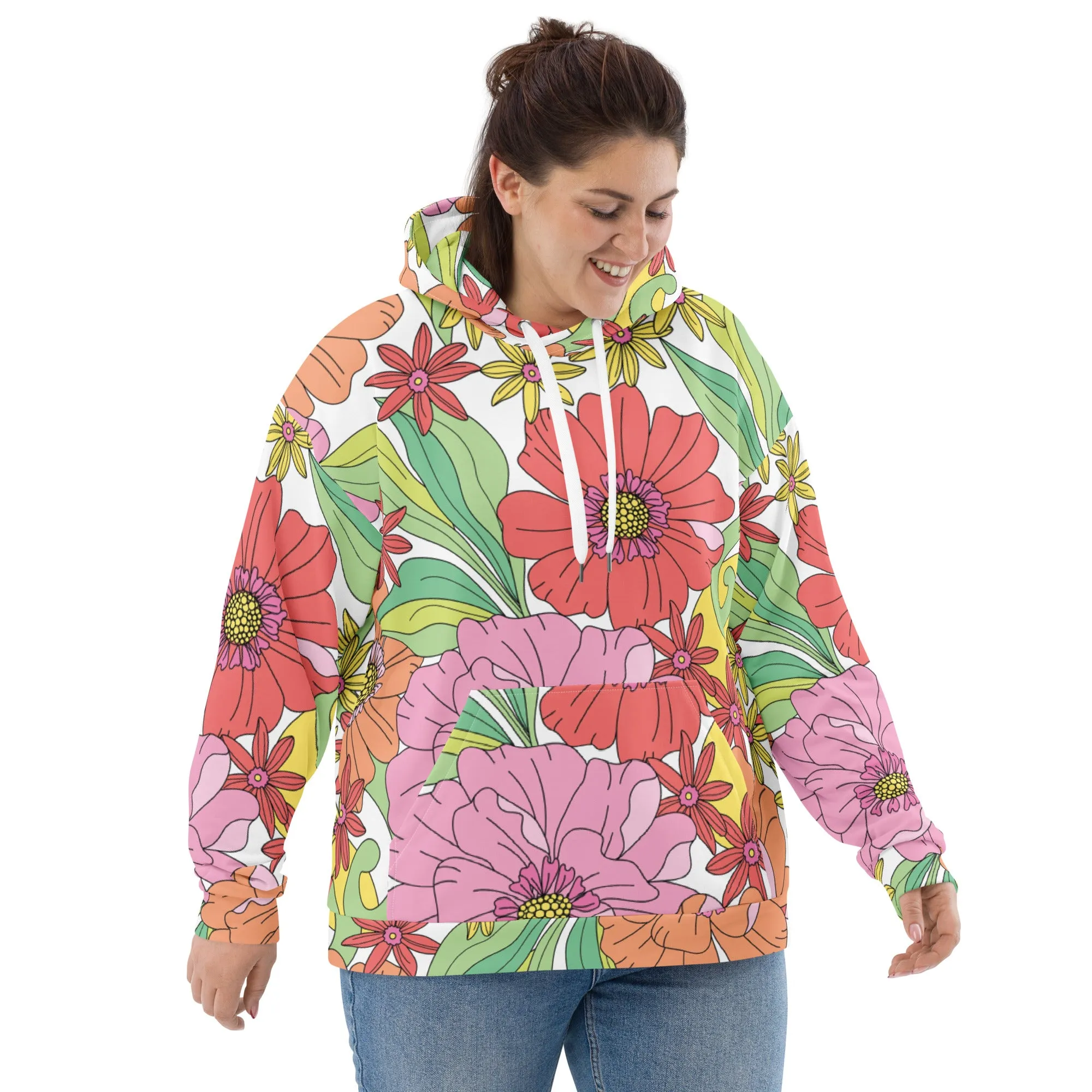 Floral Hoodie (Glamourange Spring Best Hoodies Collection - Flower Hoodies Print 003)