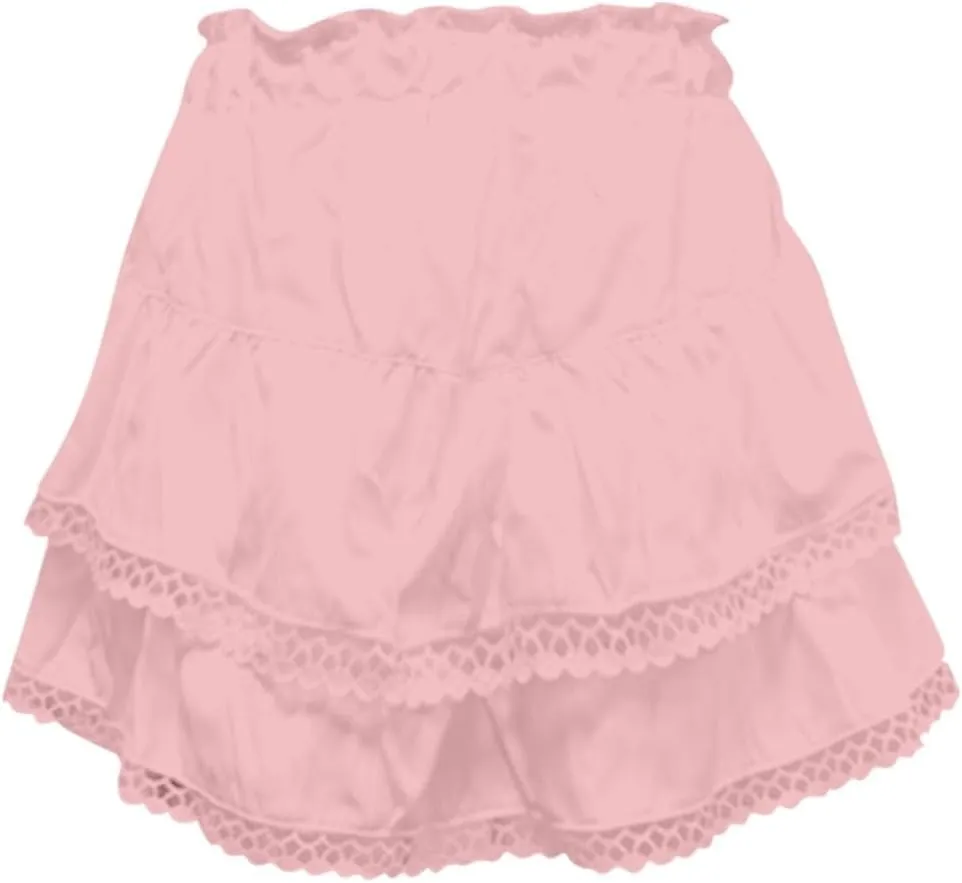 Flowy Asymmetrical Skirt for Women Trendy Casual Ruffle Tiered High Waisted Mini Skirts Summer Golf Tennis Shorts