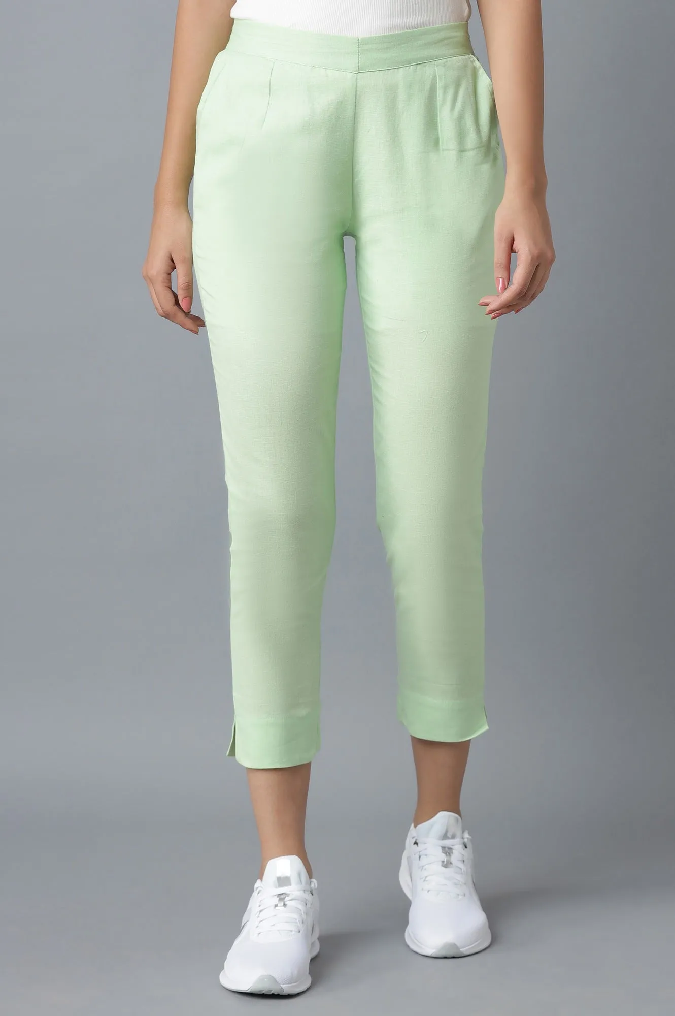 Green Cotton Trouser