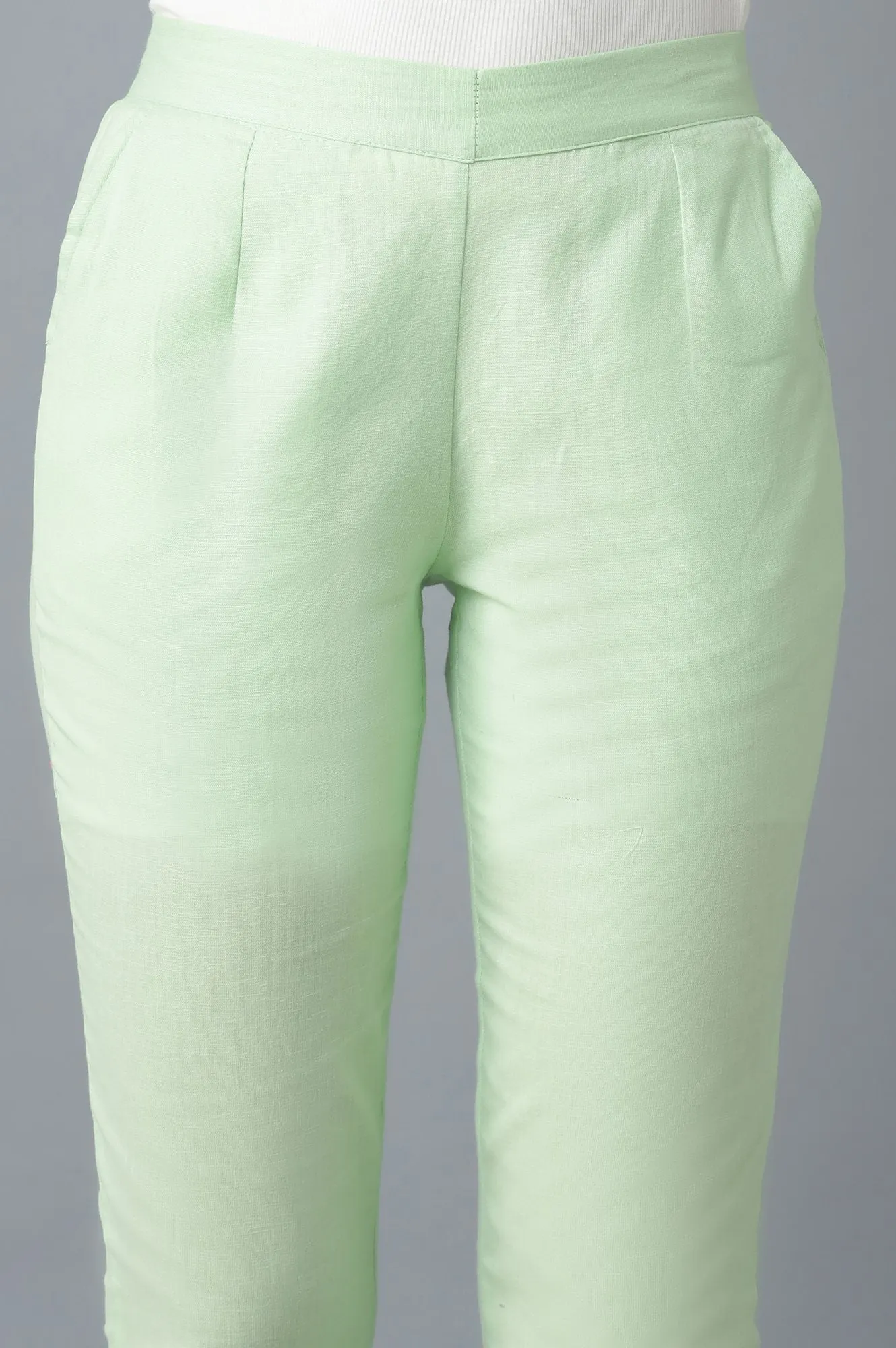 Green Cotton Trouser