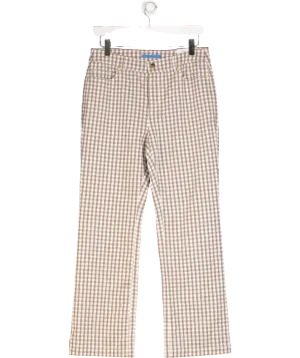 J.McLaughlin Brown Dakota Gingham Pants UK 8