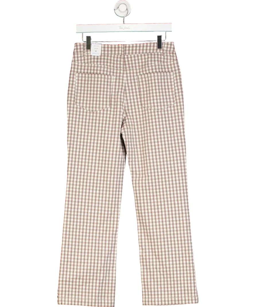 J.McLaughlin Brown Dakota Gingham Pants UK 8