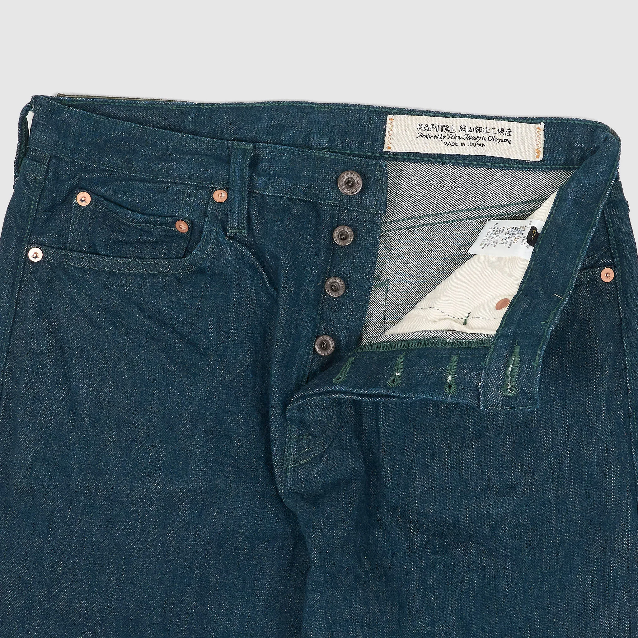Kapital 5-Pocket MoCi No.4 Plant x Indigo Dyed Jeans