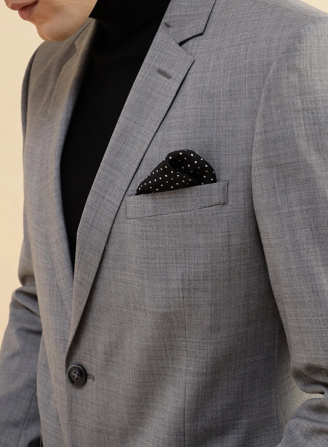 Light Grey Poly wool Jacket