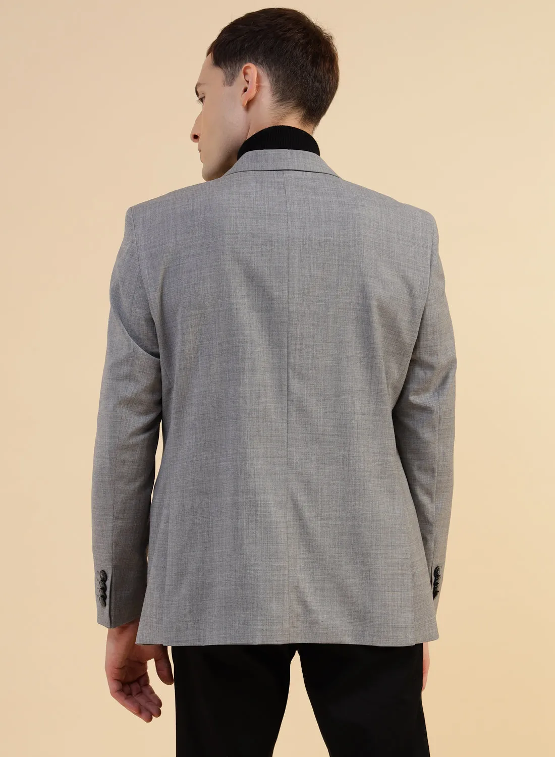 Light Grey Poly wool Jacket