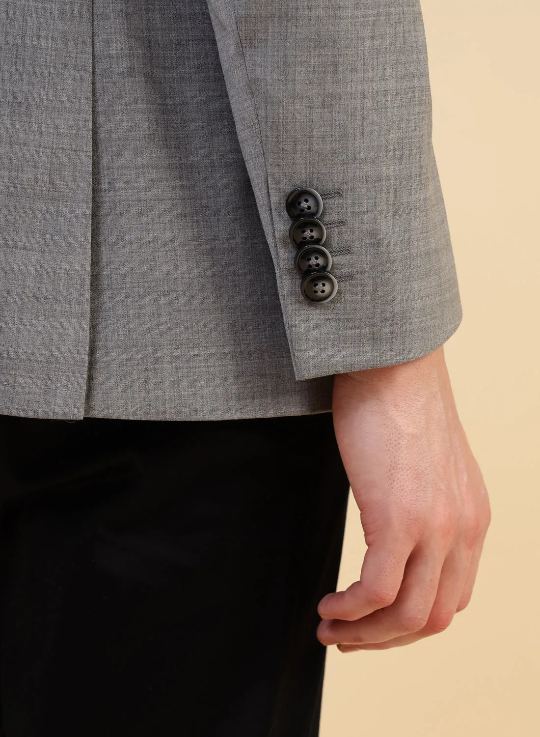 Light Grey Poly wool Jacket
