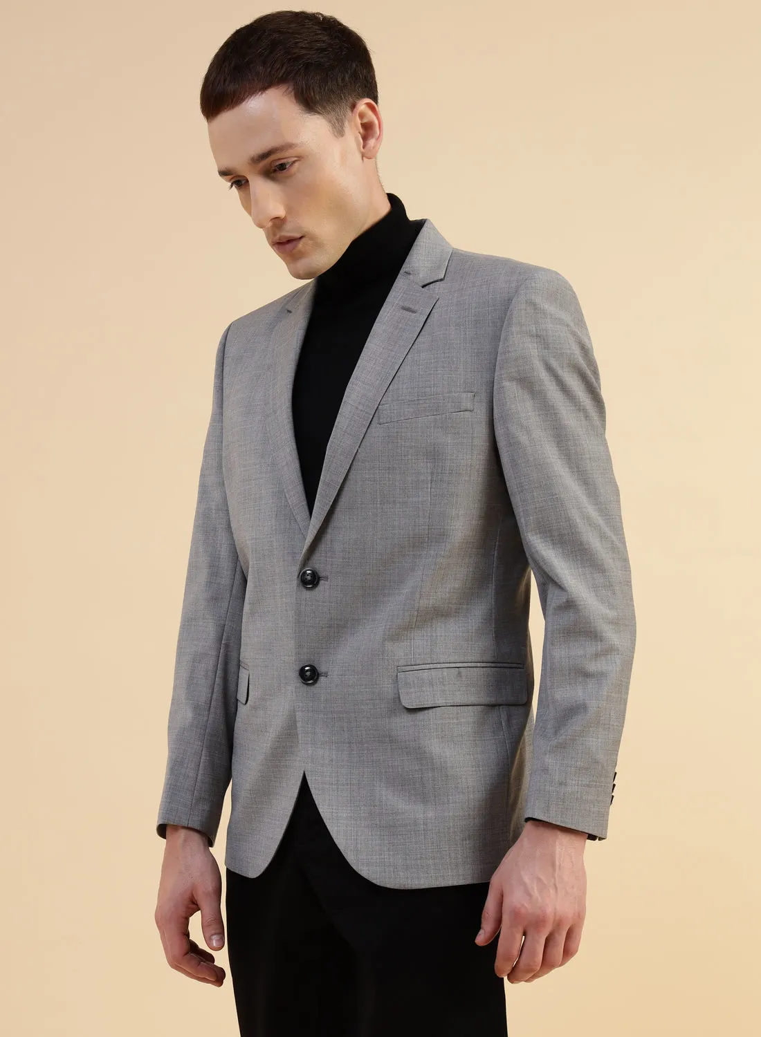 Light Grey Poly wool Jacket