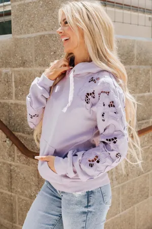 Love Story Ampersand University Hoodie- Lilac