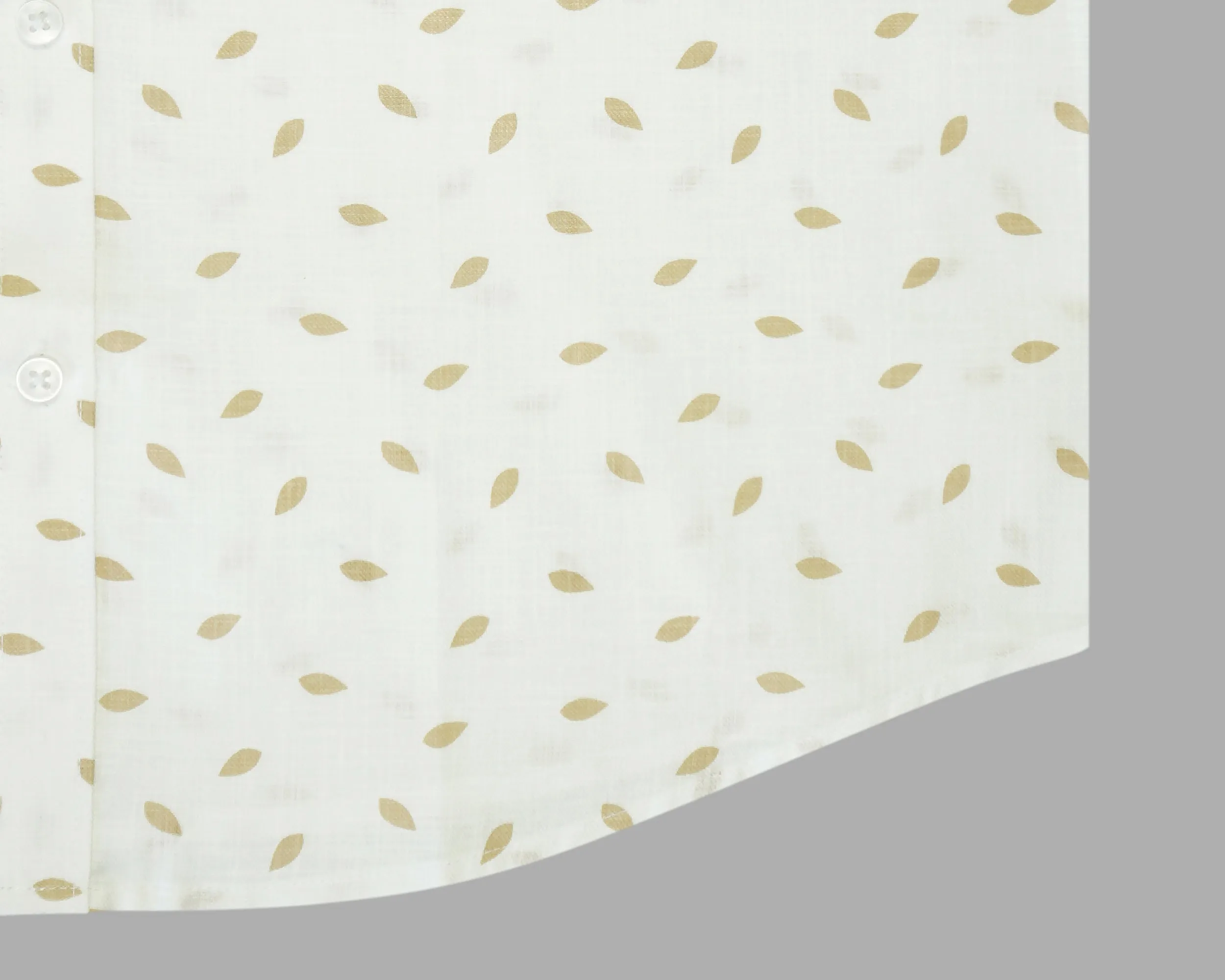 Men's 100% Cotton Printed Half Sleeves Shirt (Beige)
