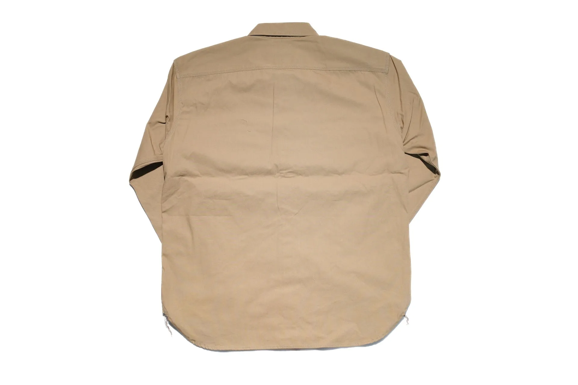 Momotaro 8oz Duck Canvas Military Style Workshirt (Beige)