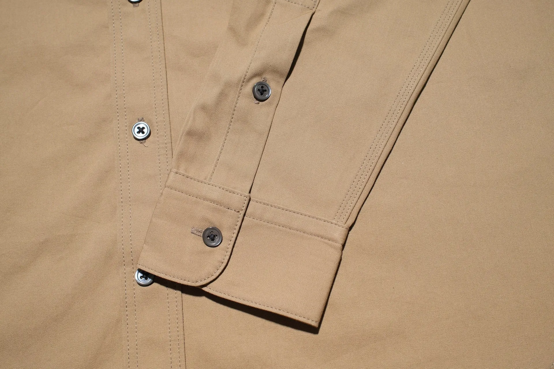 Momotaro 8oz Duck Canvas Military Style Workshirt (Beige)