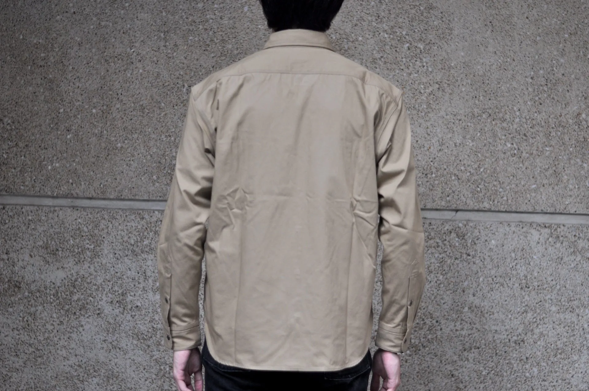 Momotaro 8oz Duck Canvas Military Style Workshirt (Beige)