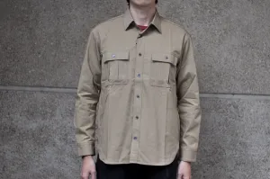 Momotaro 8oz Duck Canvas Military Style Workshirt (Beige)