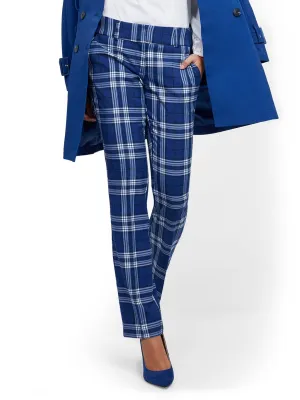Plaid Straight-Leg Pant - Signature Fit - 7th Avenue