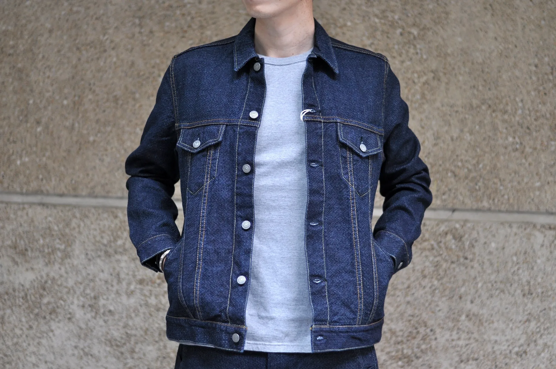 Pure Blue Japan 14oz Sashiko Type 3 Jacket (Indigo)