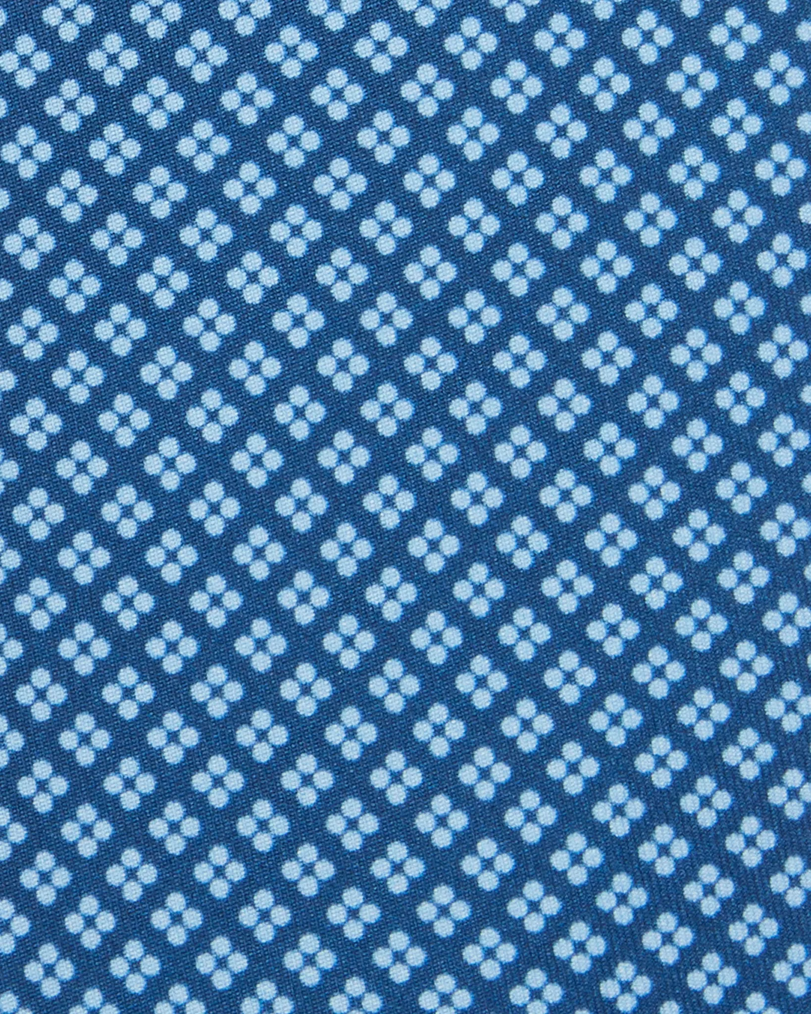 Silk Print Tie in Dark Blue/Sky Geo Flower