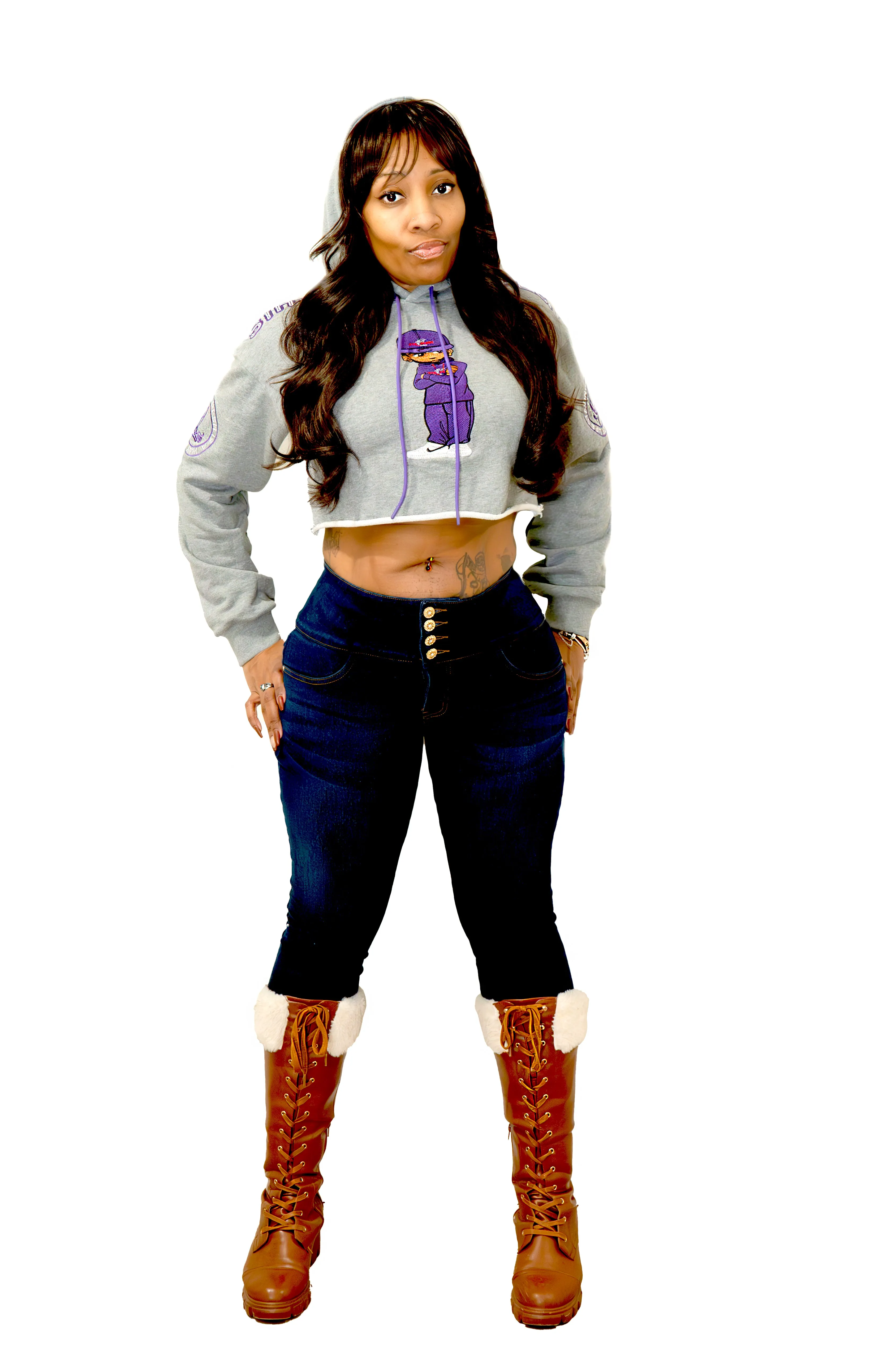 Stay Fresh Crop Top Hoodie