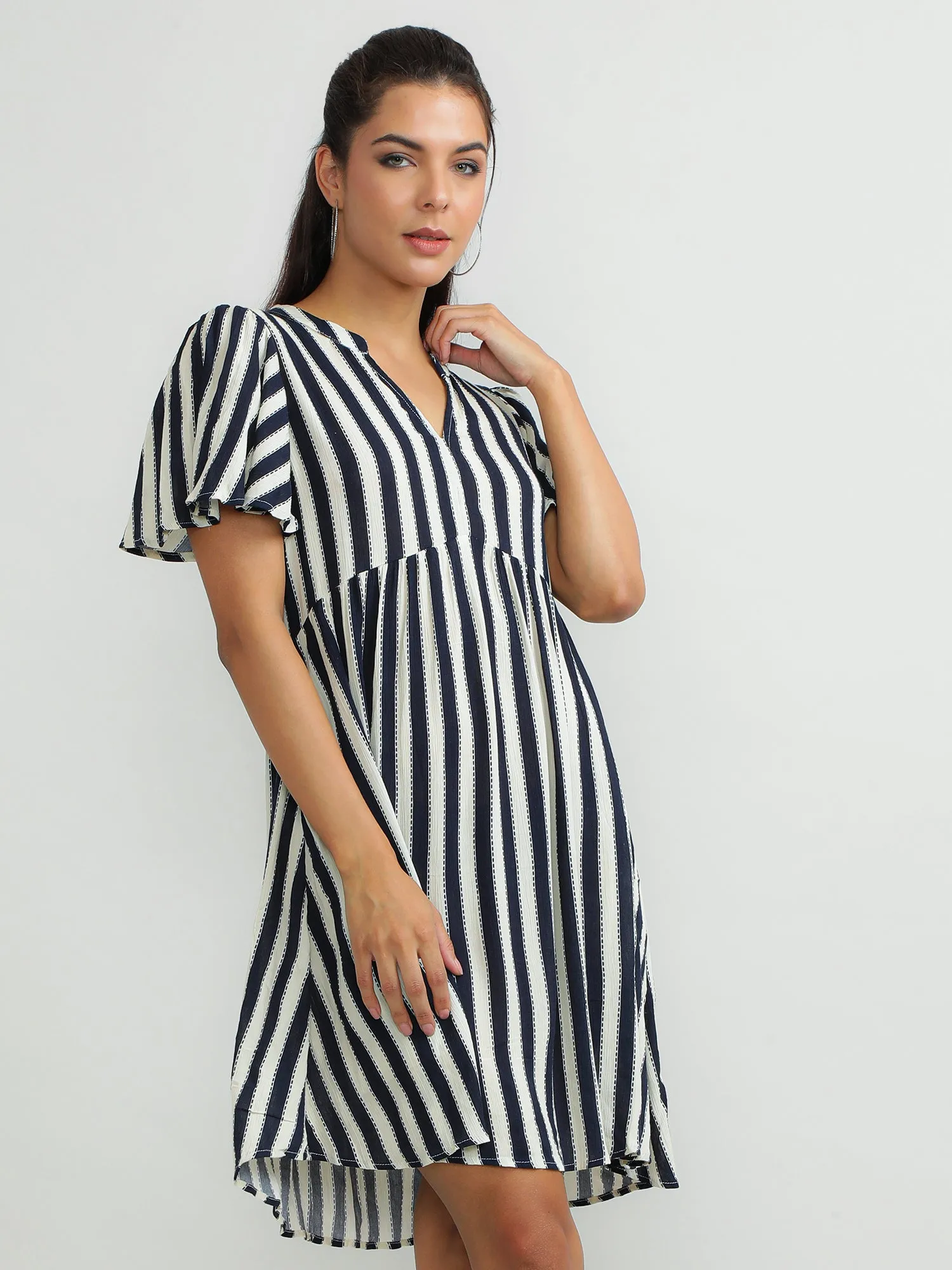 Women Viscose Black Glamorous Dress
