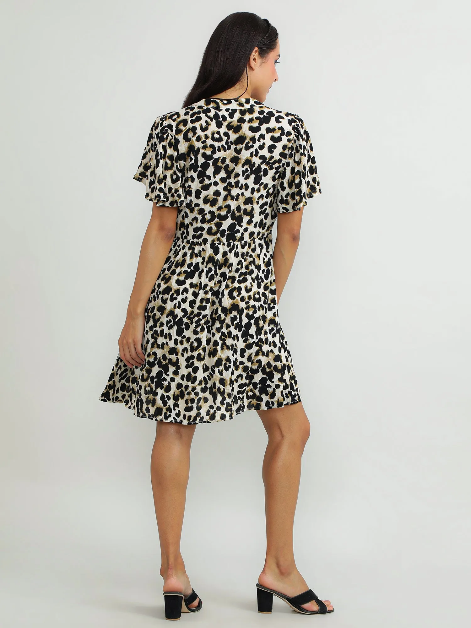 Women Viscose Black Party Dress
