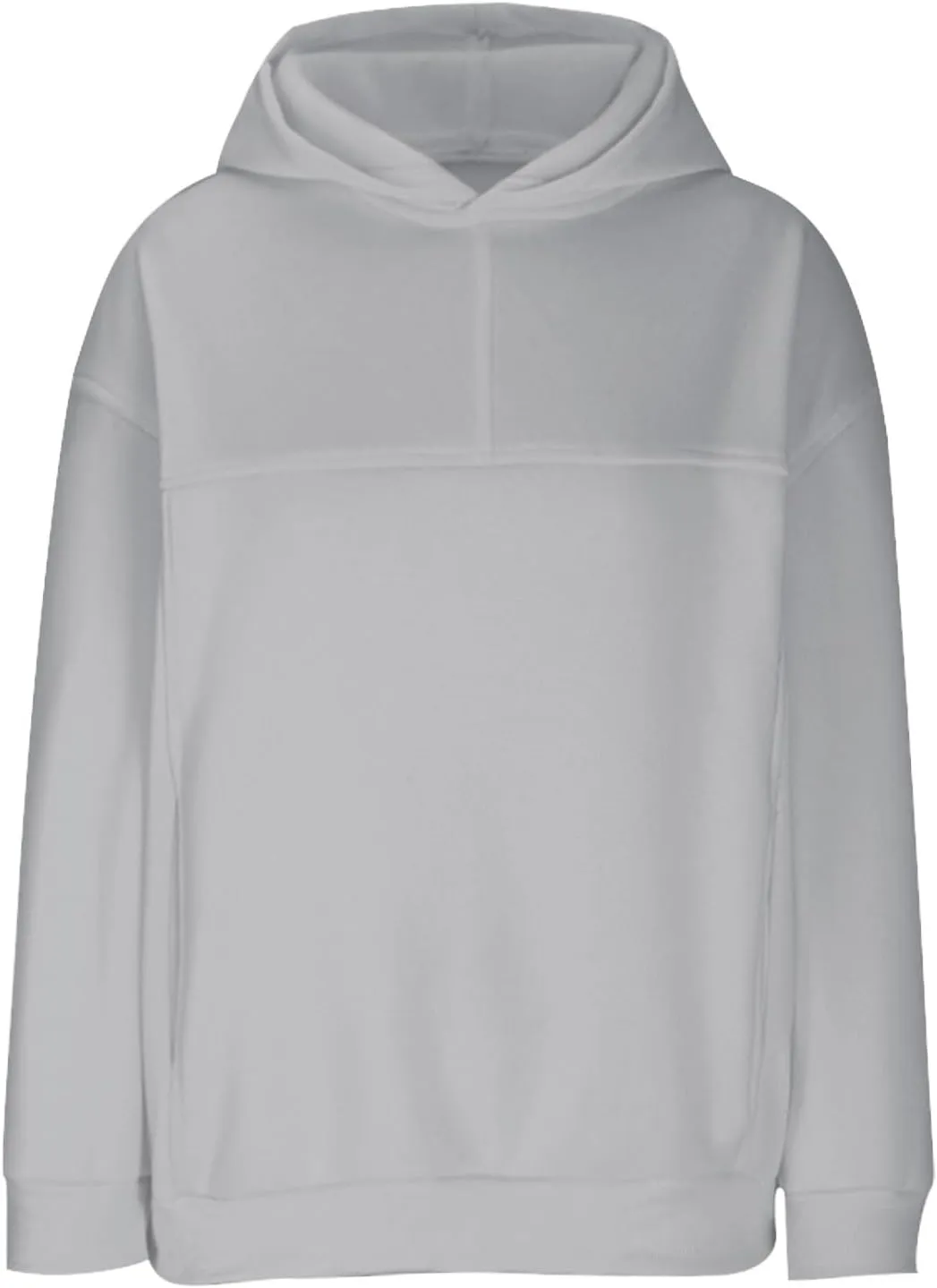 Women's 2024 Casual Hooded Sweatshirts Long Sleeve Solid Oversized Hoodies Loose Cozy Basic Fall Winter Pullover Tops