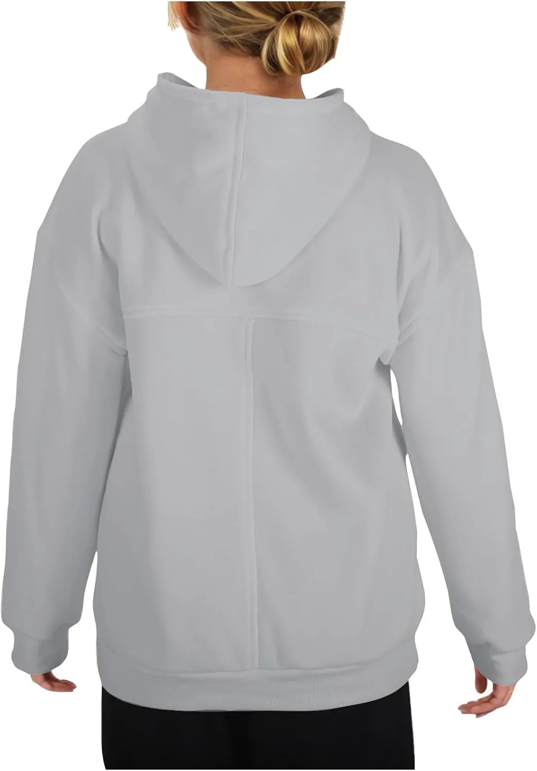Women's 2024 Casual Hooded Sweatshirts Long Sleeve Solid Oversized Hoodies Loose Cozy Basic Fall Winter Pullover Tops