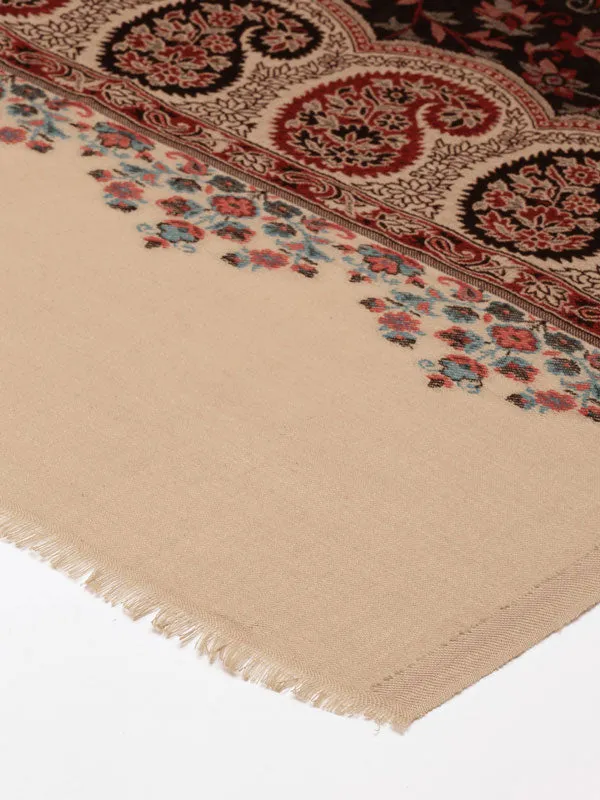 Women's Nashaat Wool Blend Jamawar Shawl (Size: 101X203 CM)